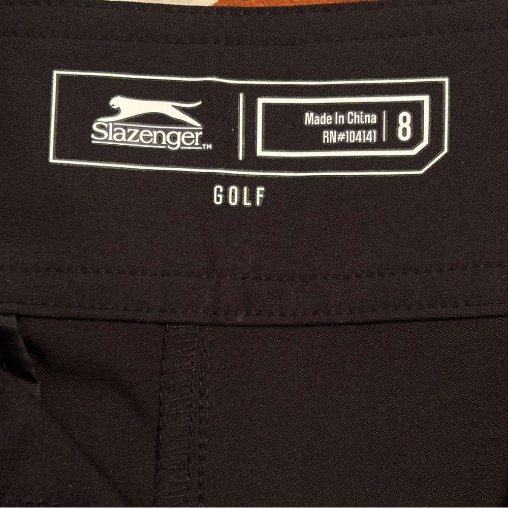 Slazenger Golf Shorts Black 5” inseam size 8 NWOT - Picture 4 of 5